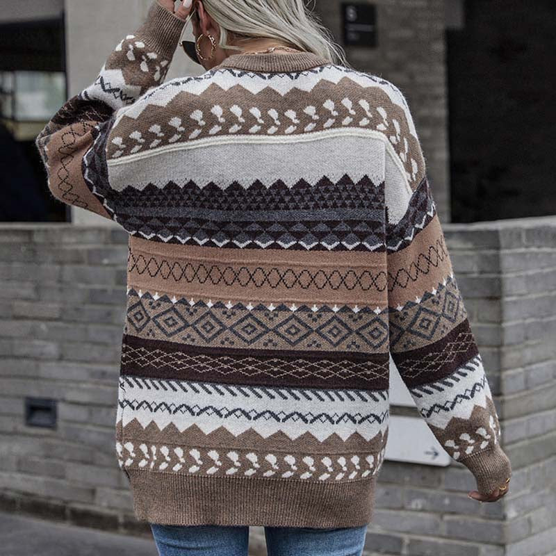 Emanuela™ | Pull Géométrique Vintage Élégant