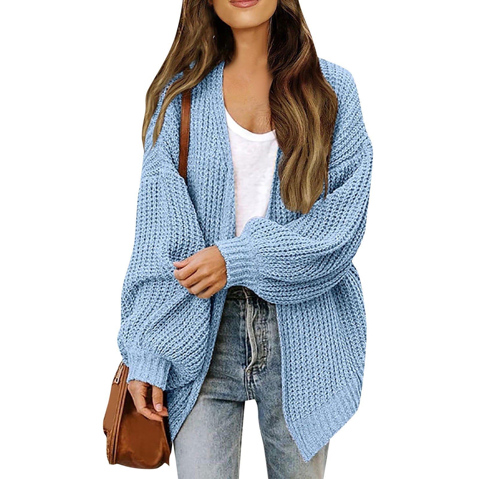 Katya™ | Cardigan oversize ouvert en grosse maille