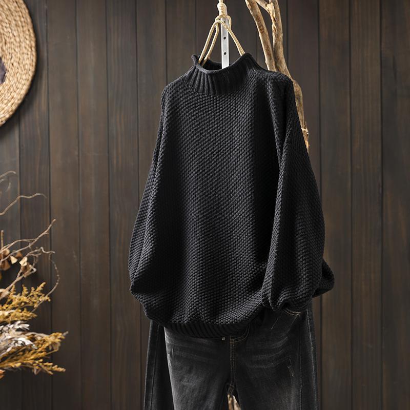 Jadya™ | Pull Col Montant Texturé en Laine