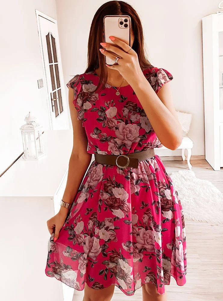 Annelie™ | Robe Fluide à Fleurs Élégance Légère