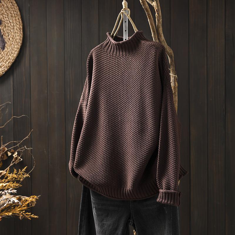 Jadya™ | Pull Col Montant Texturé en Laine