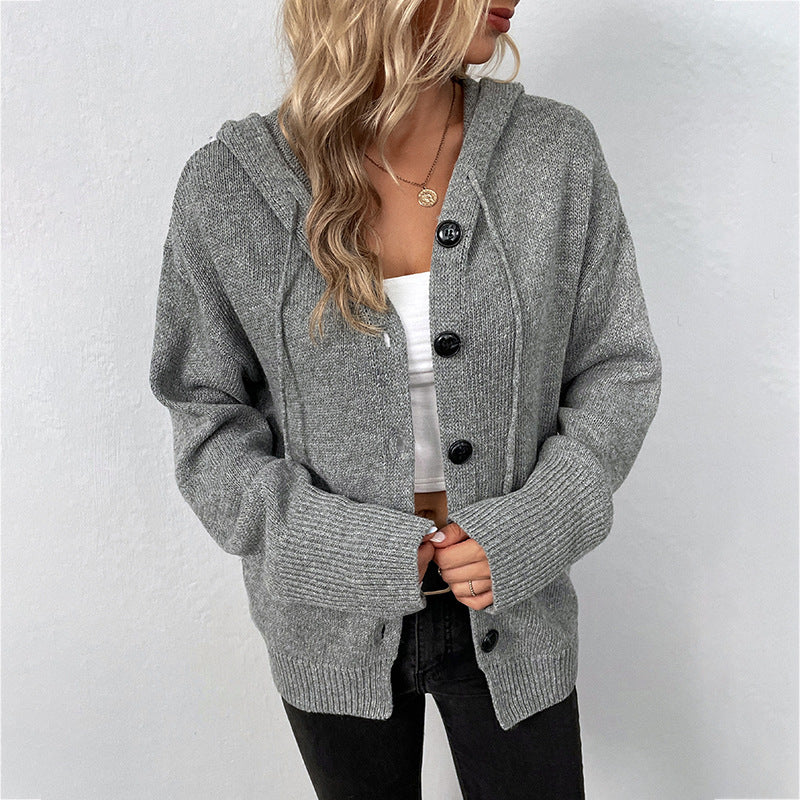 Naya™ | Manteau Tricoté à Capuche Élégant