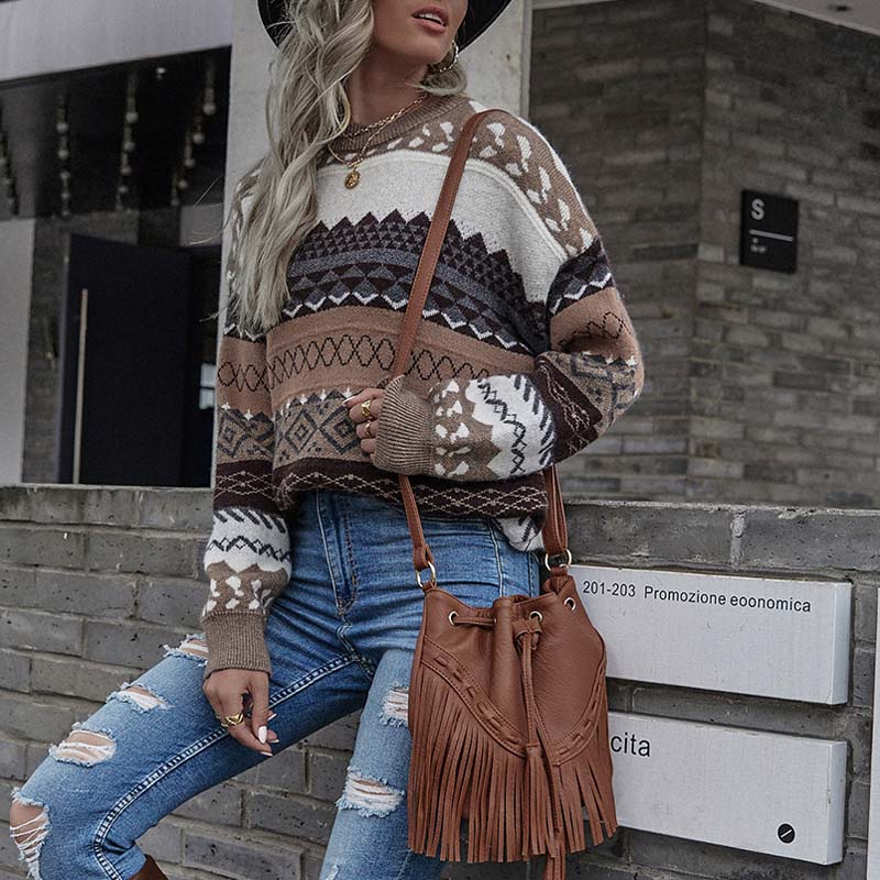 Emanuela™ | Pull Géométrique Vintage Élégant