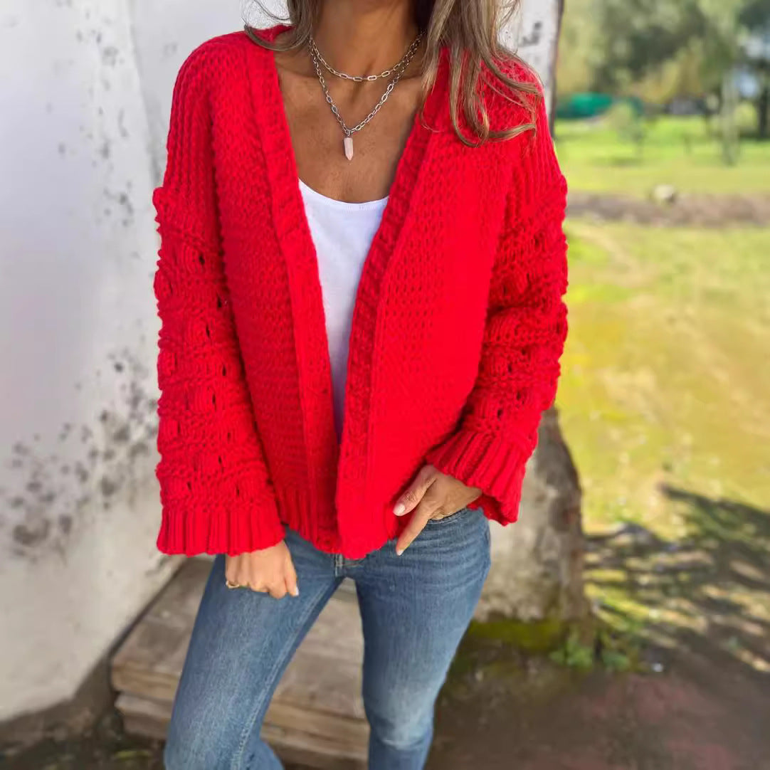 Chama™ | Cardigan en Laine Unicolore Élégant