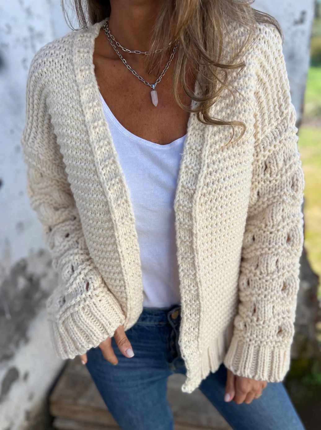 Chama™ | Cardigan en Laine Unicolore Élégant