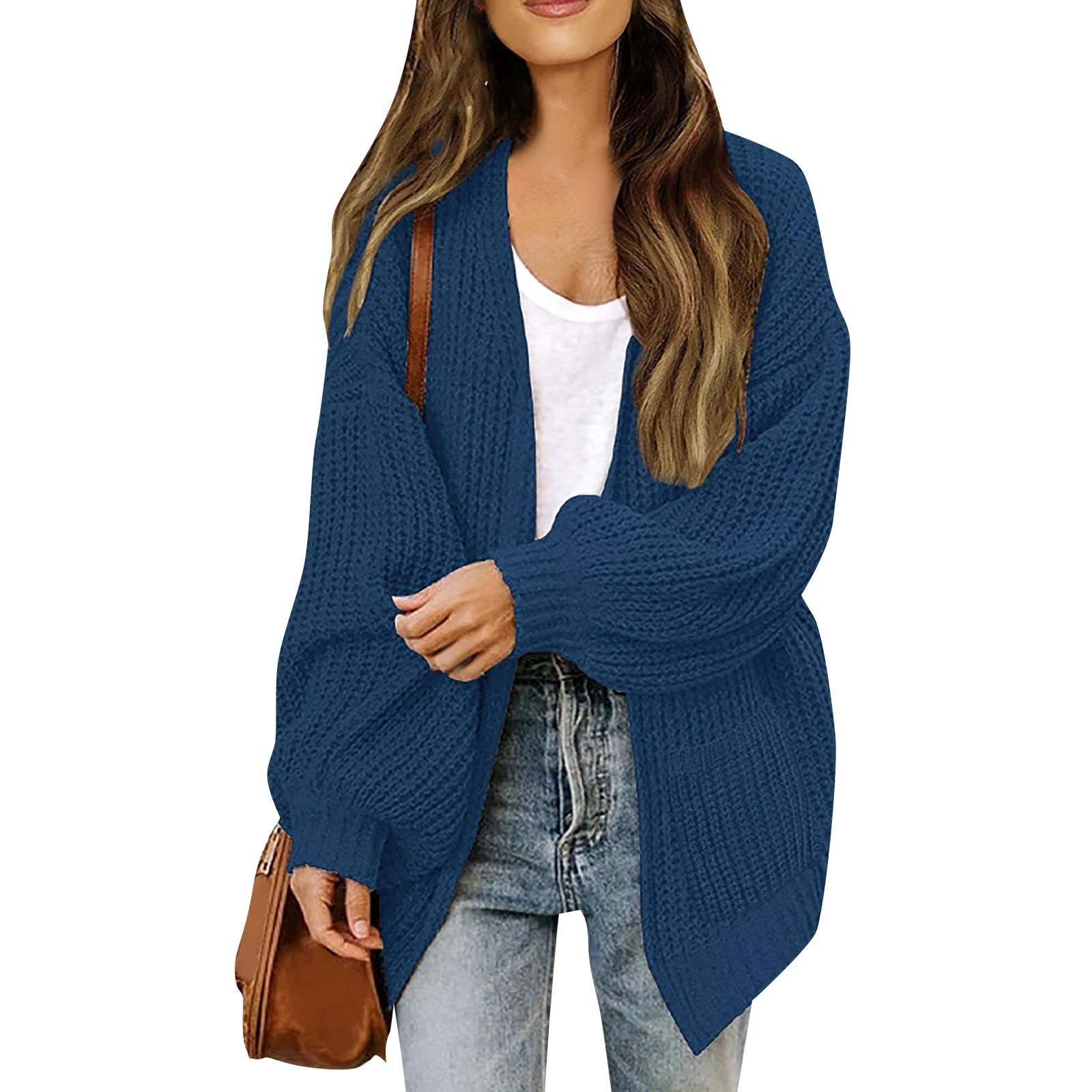 Katya™ | Cardigan oversize ouvert en grosse maille