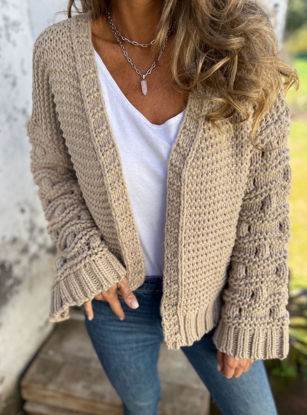 Chama™ | Cardigan en Laine Unicolore Élégant