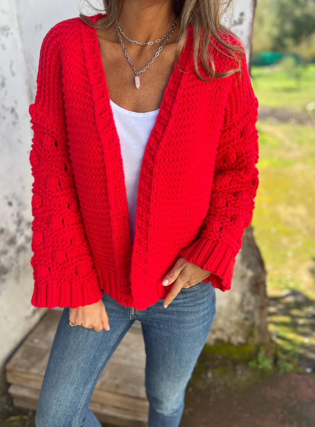 Chama™ | Cardigan en Laine Unicolore Élégant