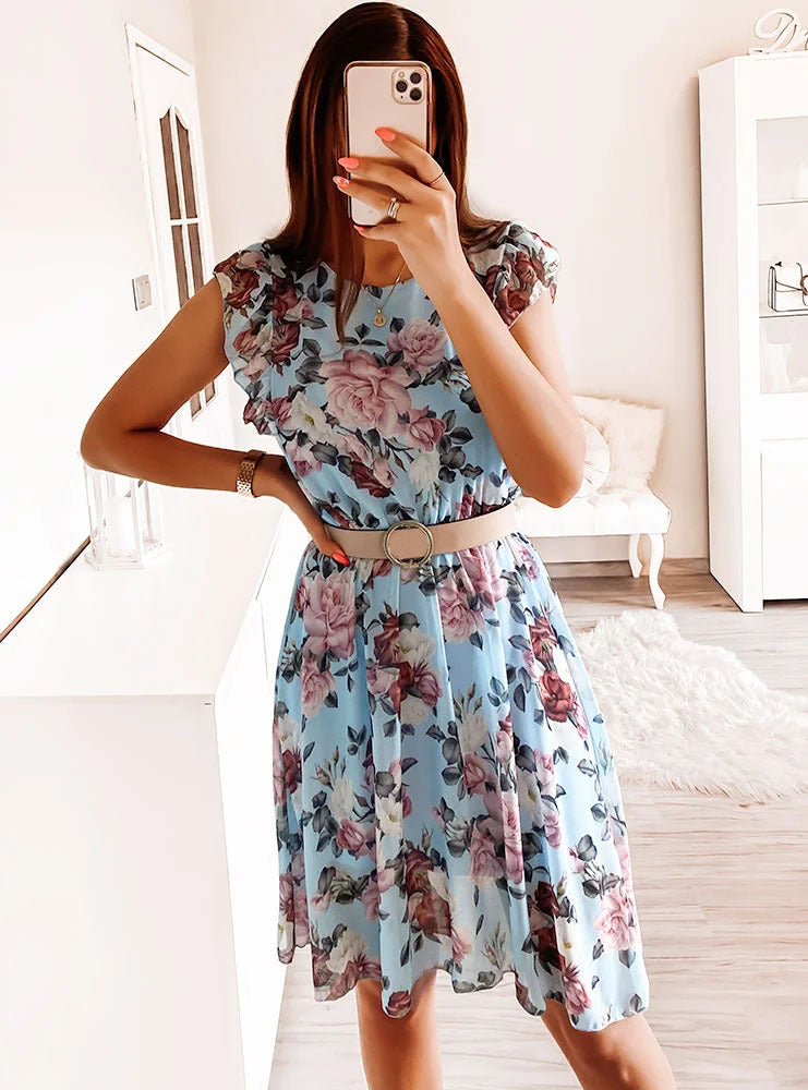 Annelie™ | Robe Fluide à Fleurs Élégance Légère