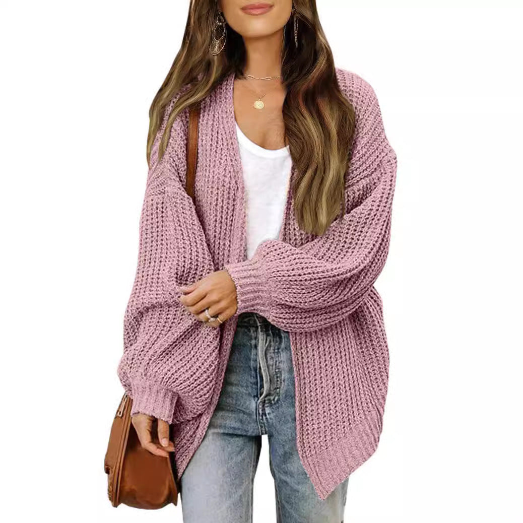 Katya™ | Cardigan oversize ouvert en grosse maille