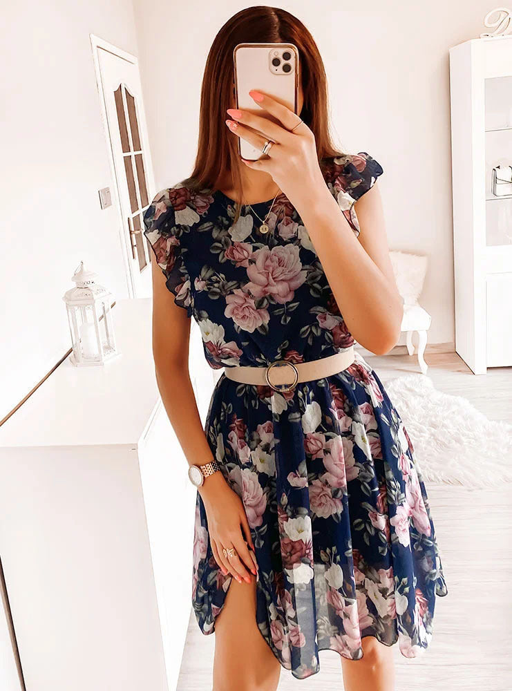 Annelie™ | Robe Fluide à Fleurs Élégance Légère
