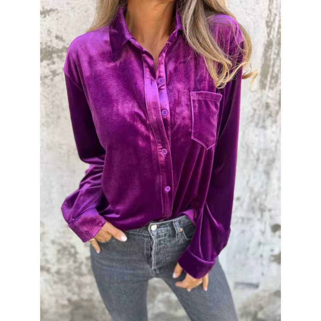 Juliette™ | Chemise Élégante en Velours