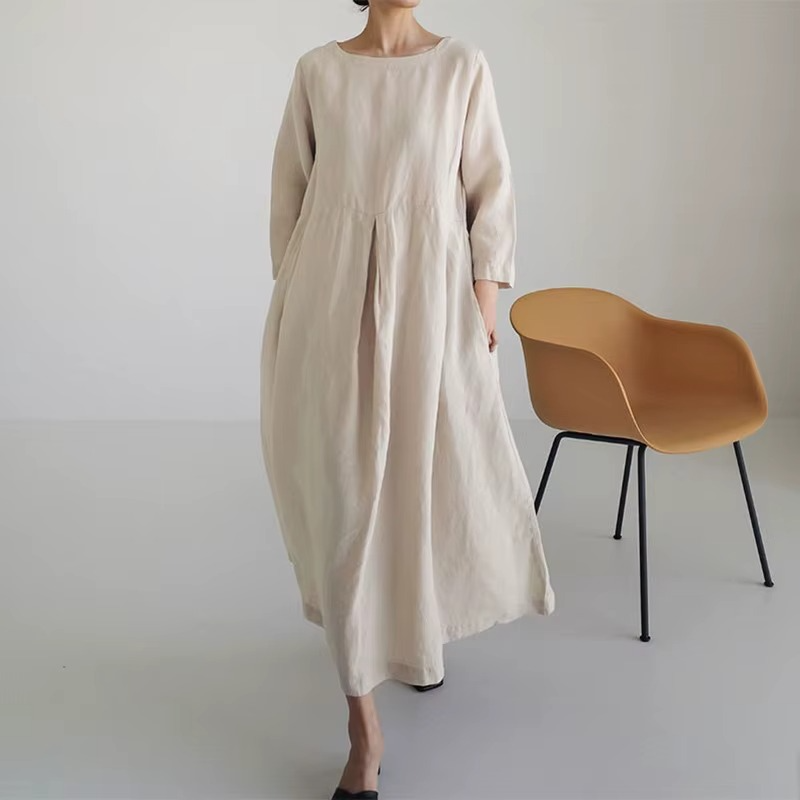 Julia™ | Robe Longue Élégante en Lin