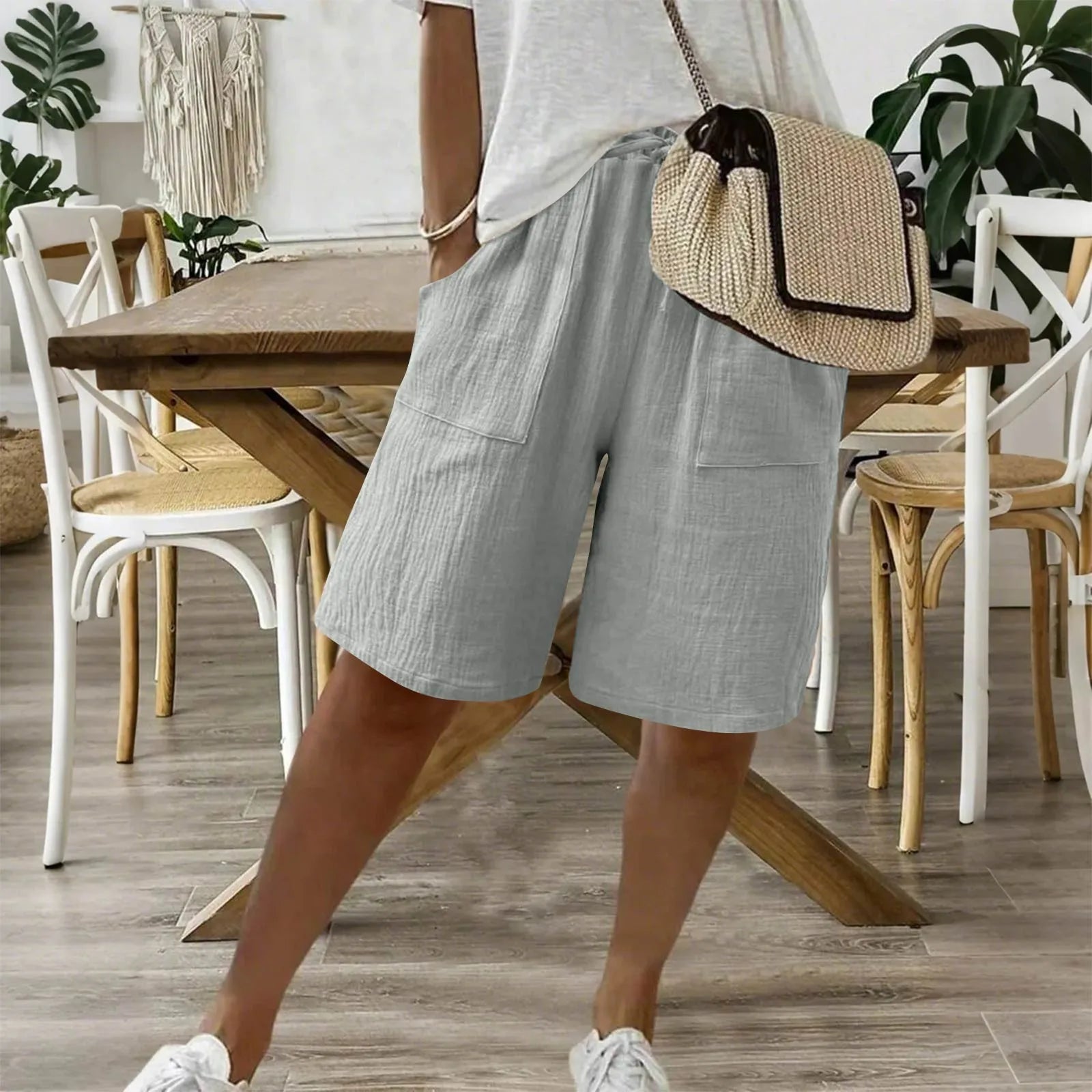 Siana™ | Short Élégant en Lin et Coton
