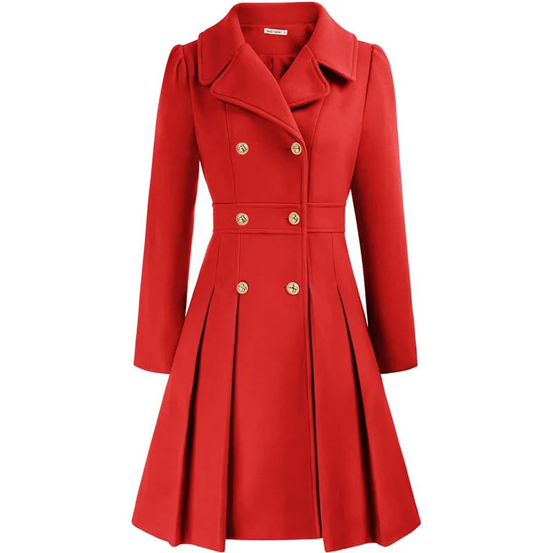 Alethea™ | Manteau évasé plissé croisé