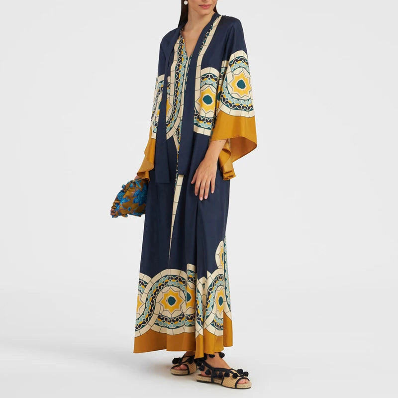 Amakna™ | Robe Longue Ethnique Rétro