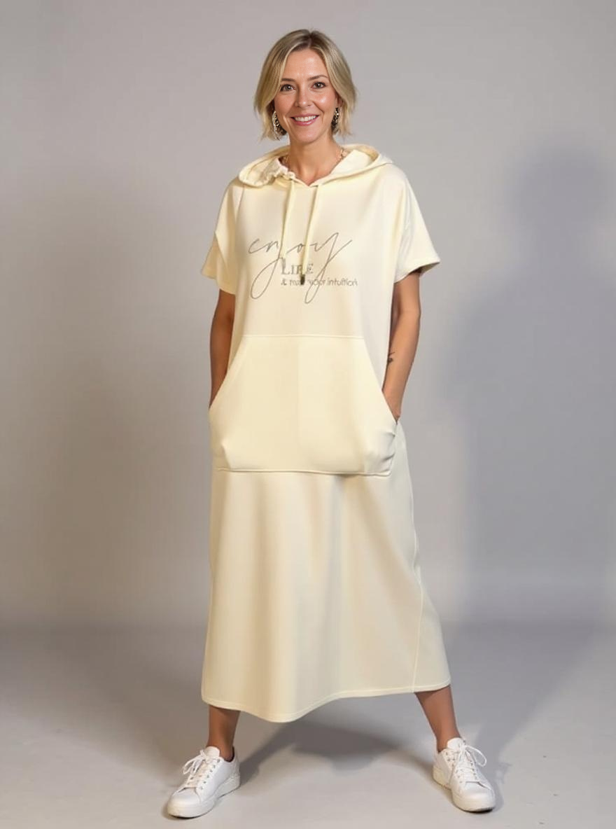 Sakia™ | Robe Sweat à Capuche Décontractée