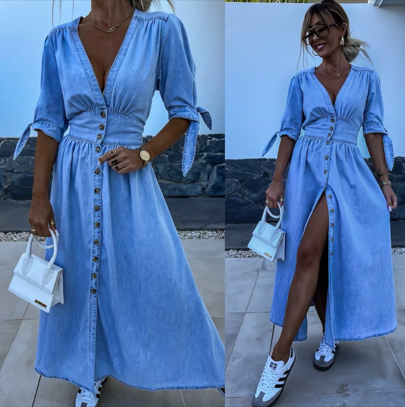 Ivanka™| Robe en Denim Éclatante