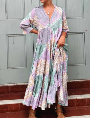Daisy™ | Robe Maxi Éclatante en Coton