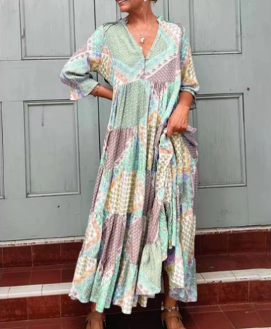Daisy™ | Robe Maxi Éclatante en Coton