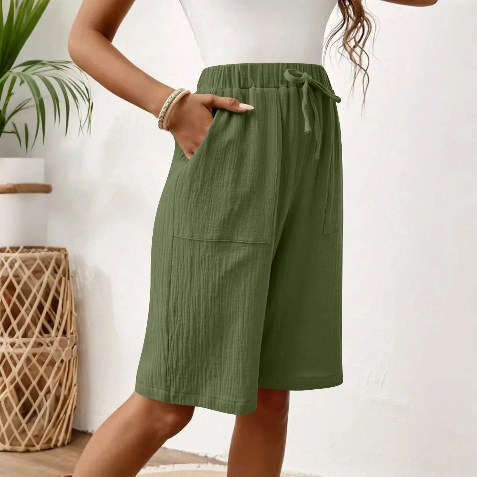 Siana™ | Short Élégant en Lin et Coton