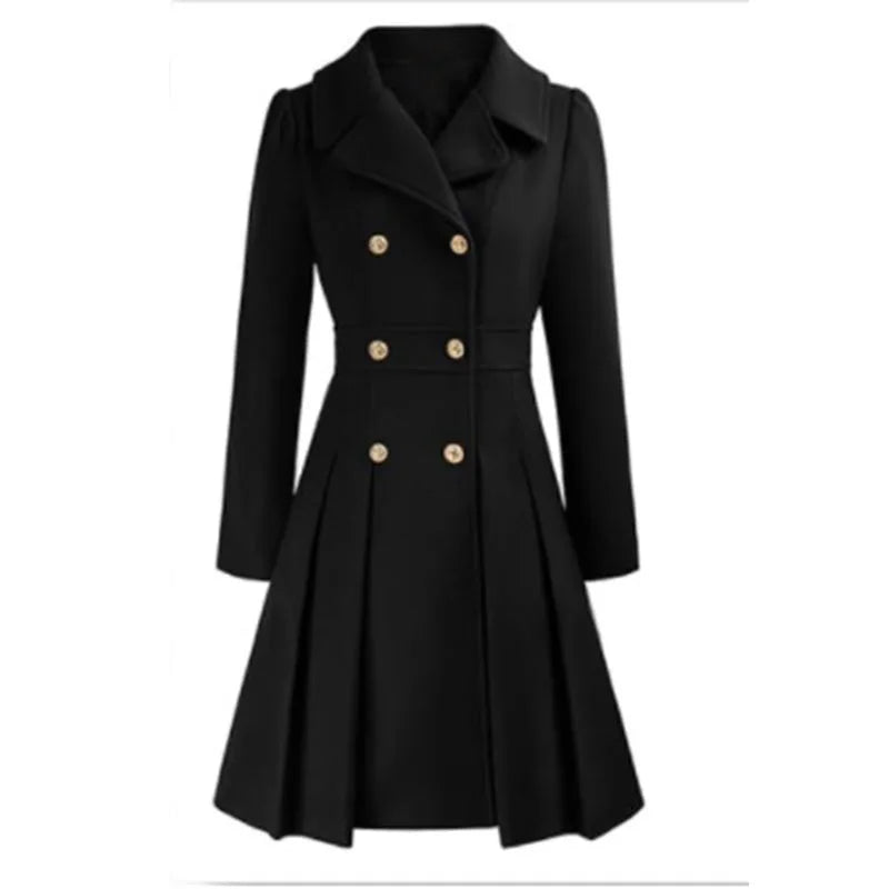 Alethea™ | Manteau évasé plissé croisé