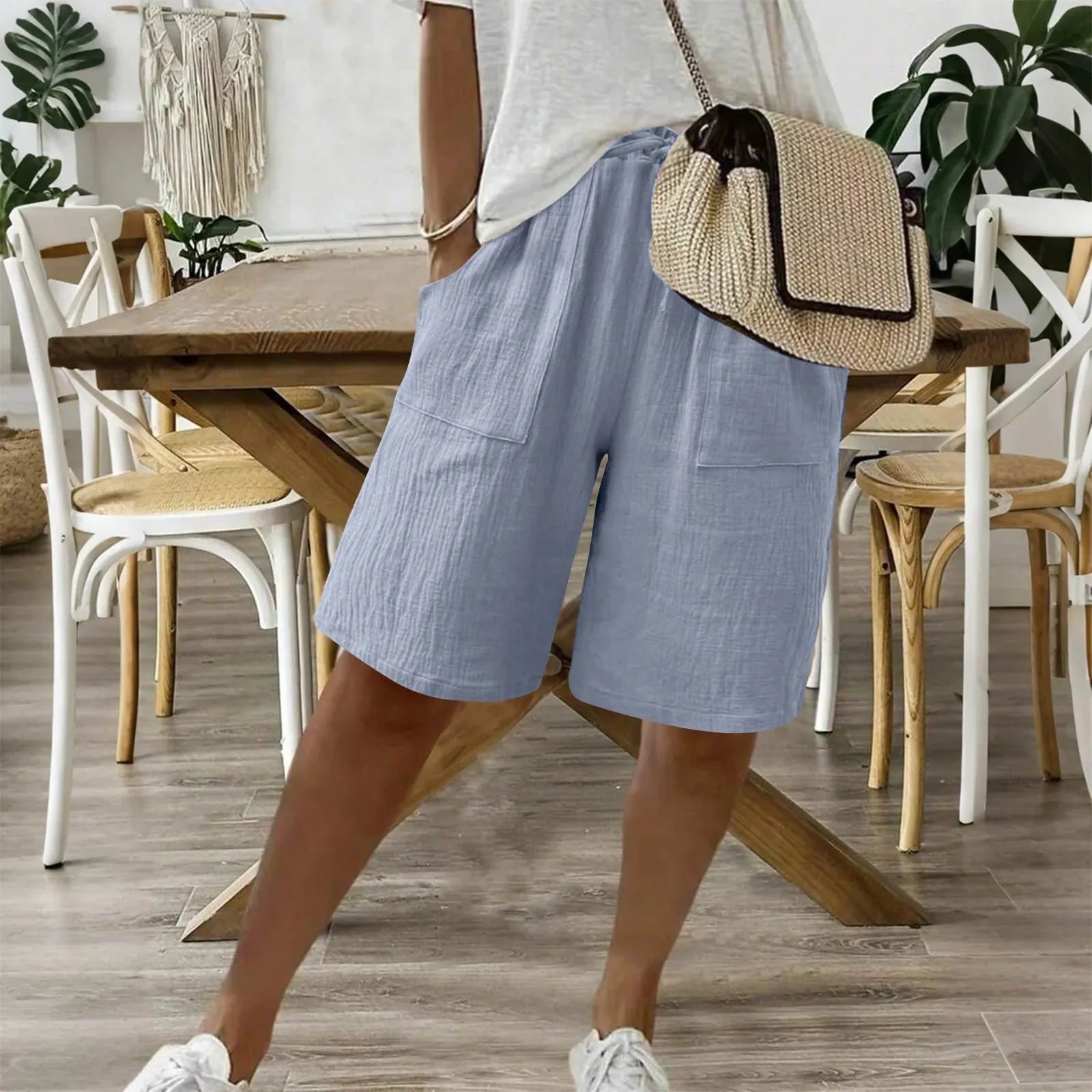 Siana™ | Short Élégant en Lin et Coton