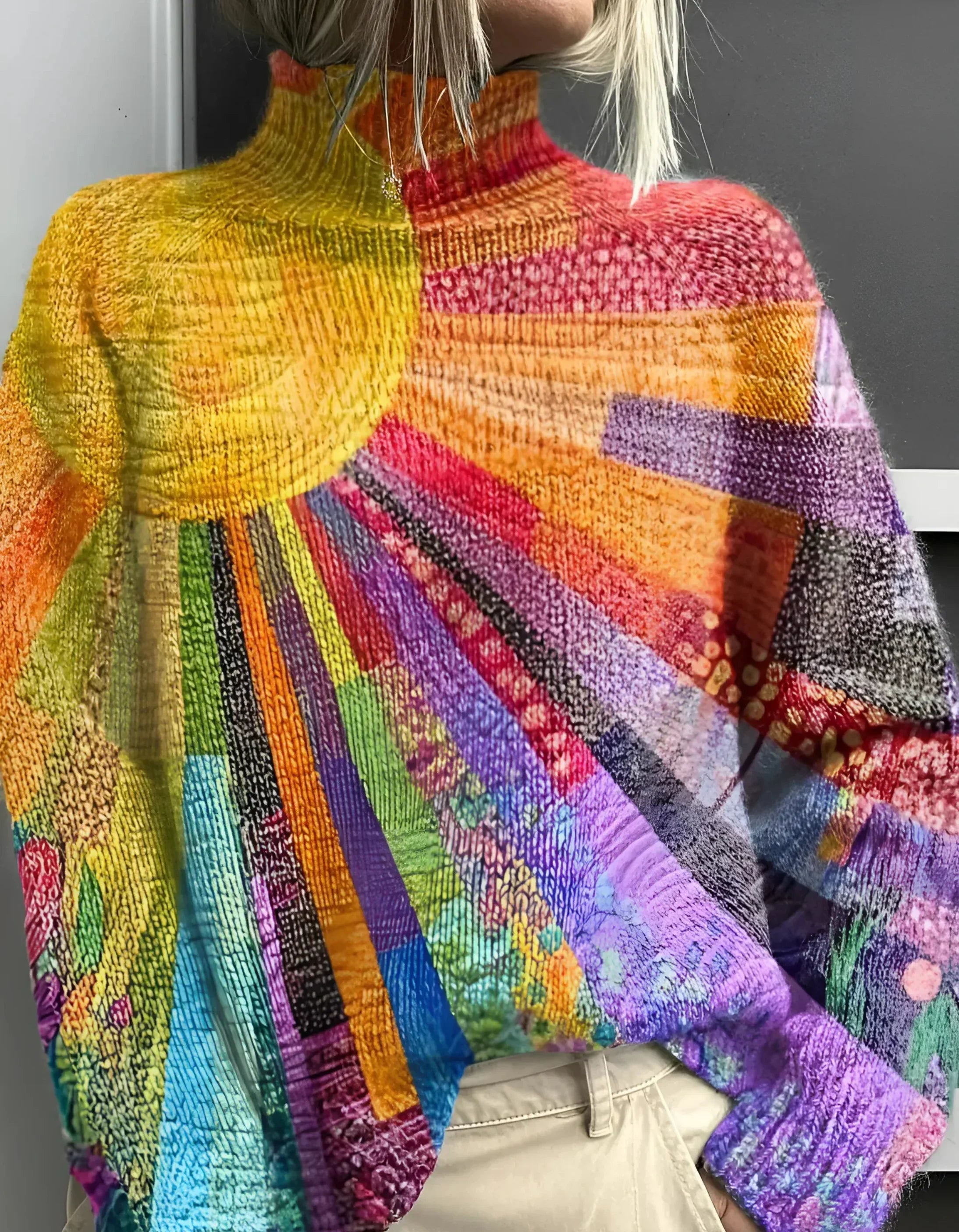 Fanari™ | Pull Col Roulé Coloré et Confortable