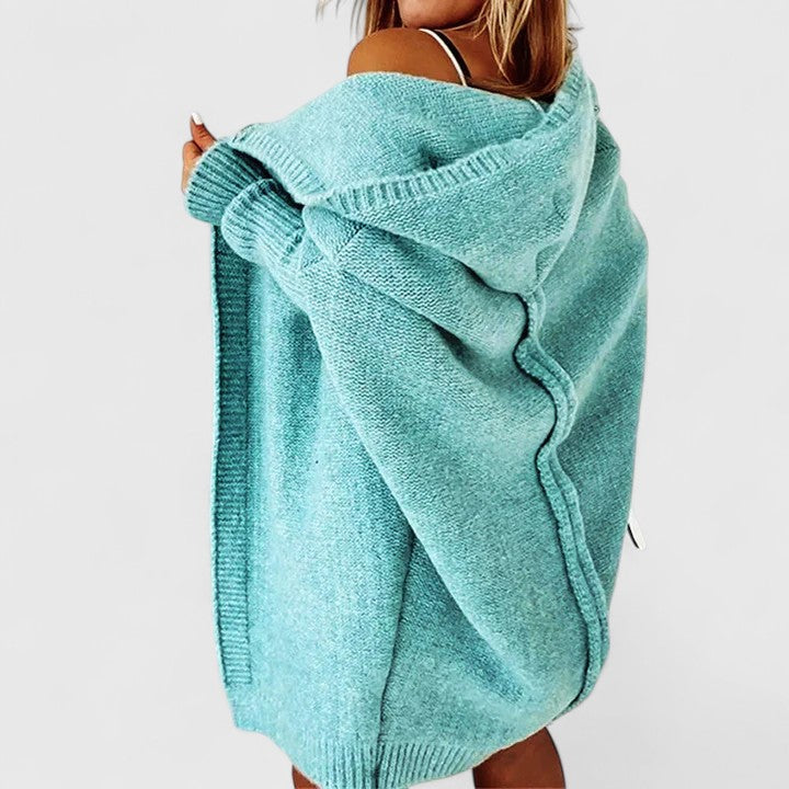 Carmina™ | Cardigan Oversized à Manches Côtelées avec Capuche