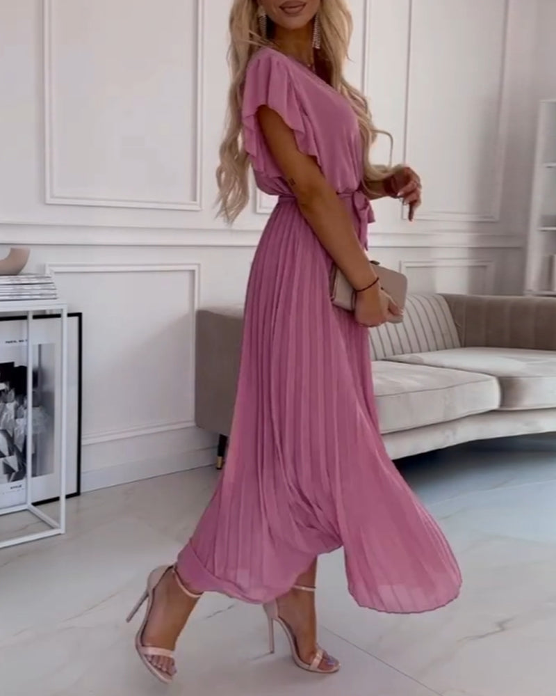 Juli™ | Robe Élégante en Coton à Manches Froncées