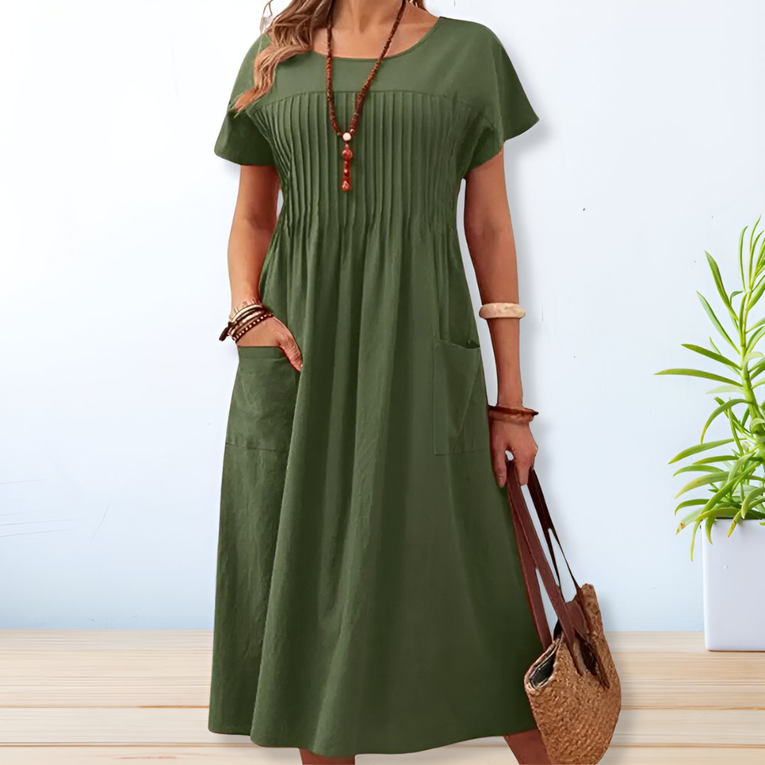 Onna™ | Robe Élégance Lin & Coton