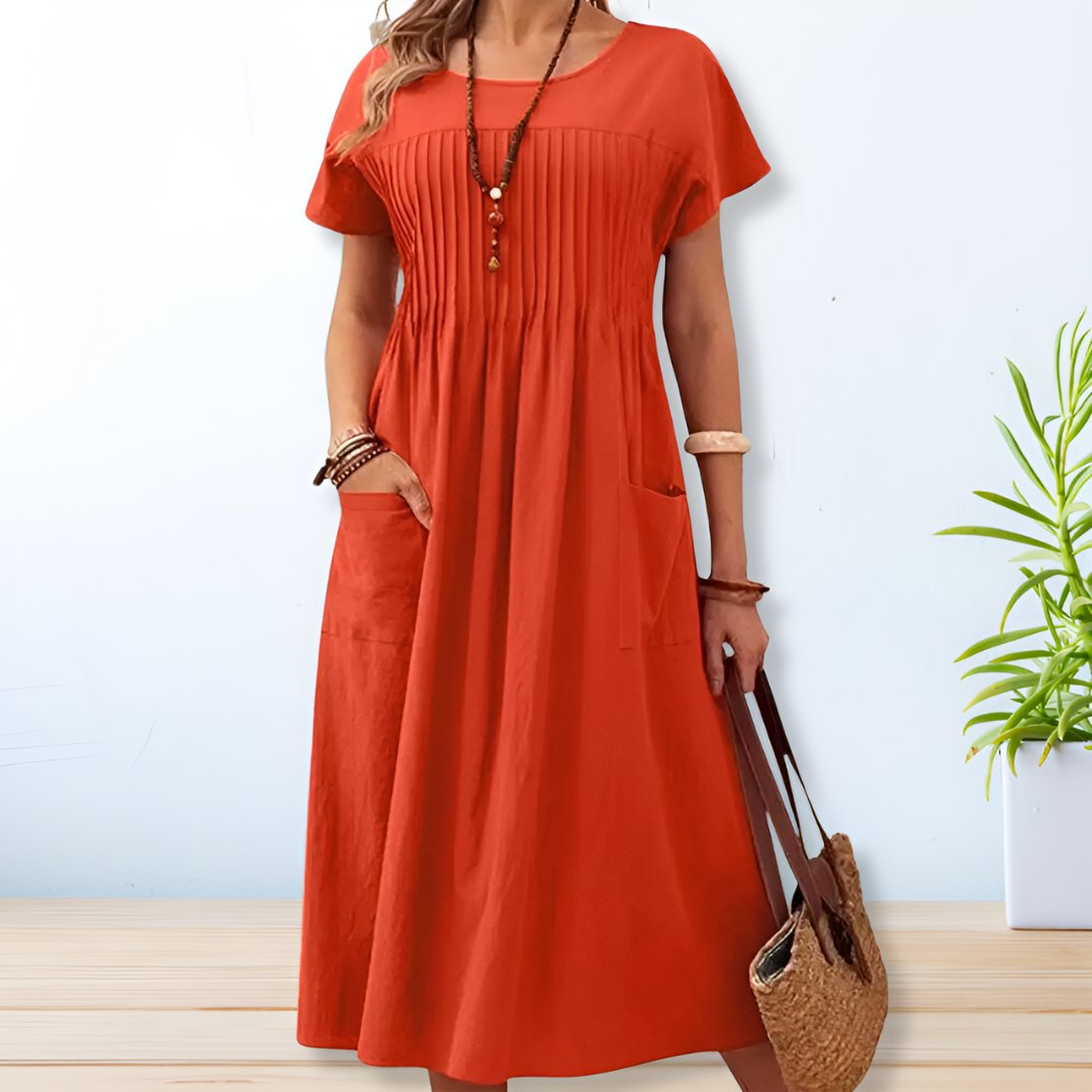 Onna™ | Robe Élégance Lin & Coton