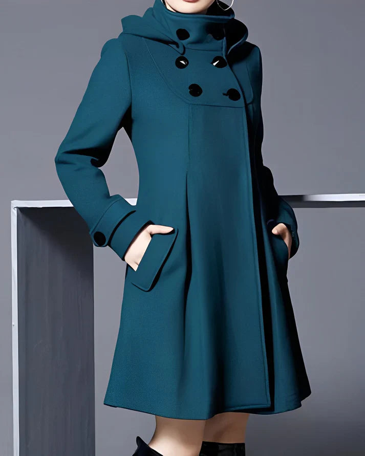 Monty™ | Manteau Élégant en Laine à Capuche