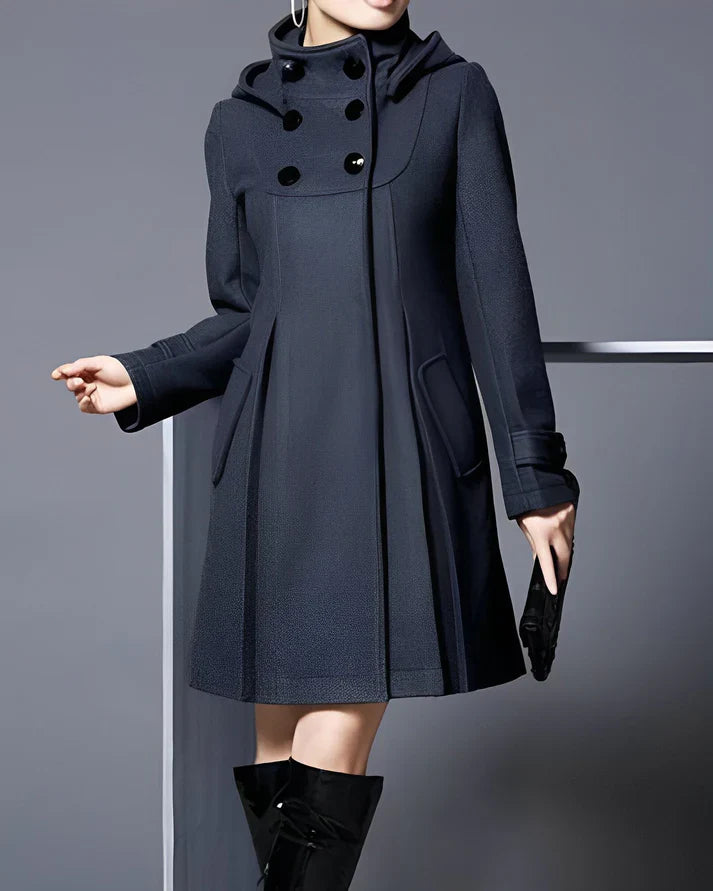 Monty™ | Manteau Élégant en Laine à Capuche