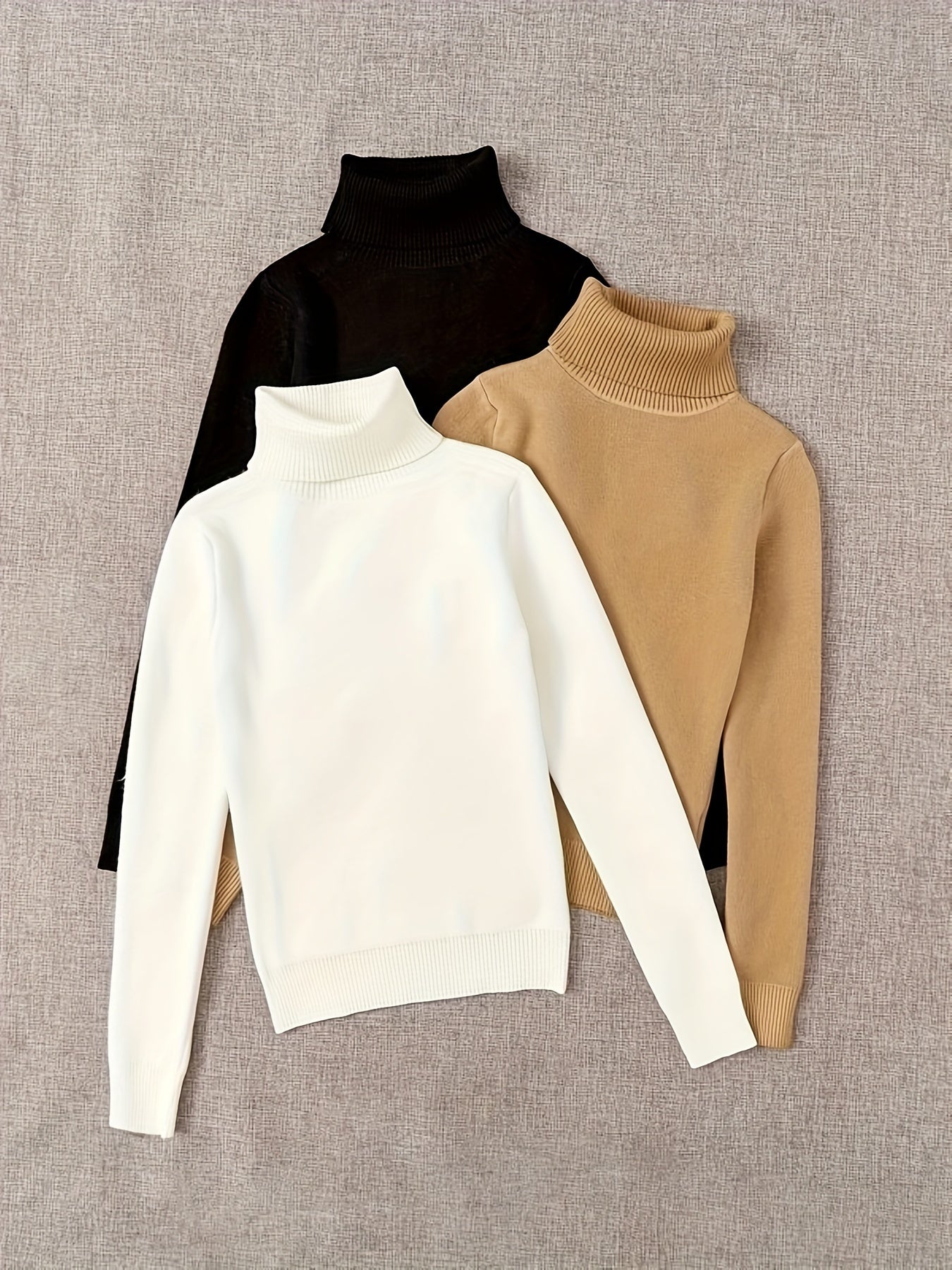 Kaya™ | 3pcs Pull Décontracté à Col Roulé pour l'Automne et l'Hiver