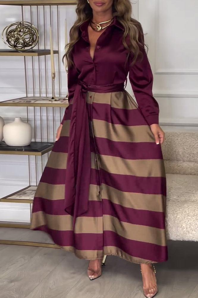Emma™ | Robe Élégante à Rayures