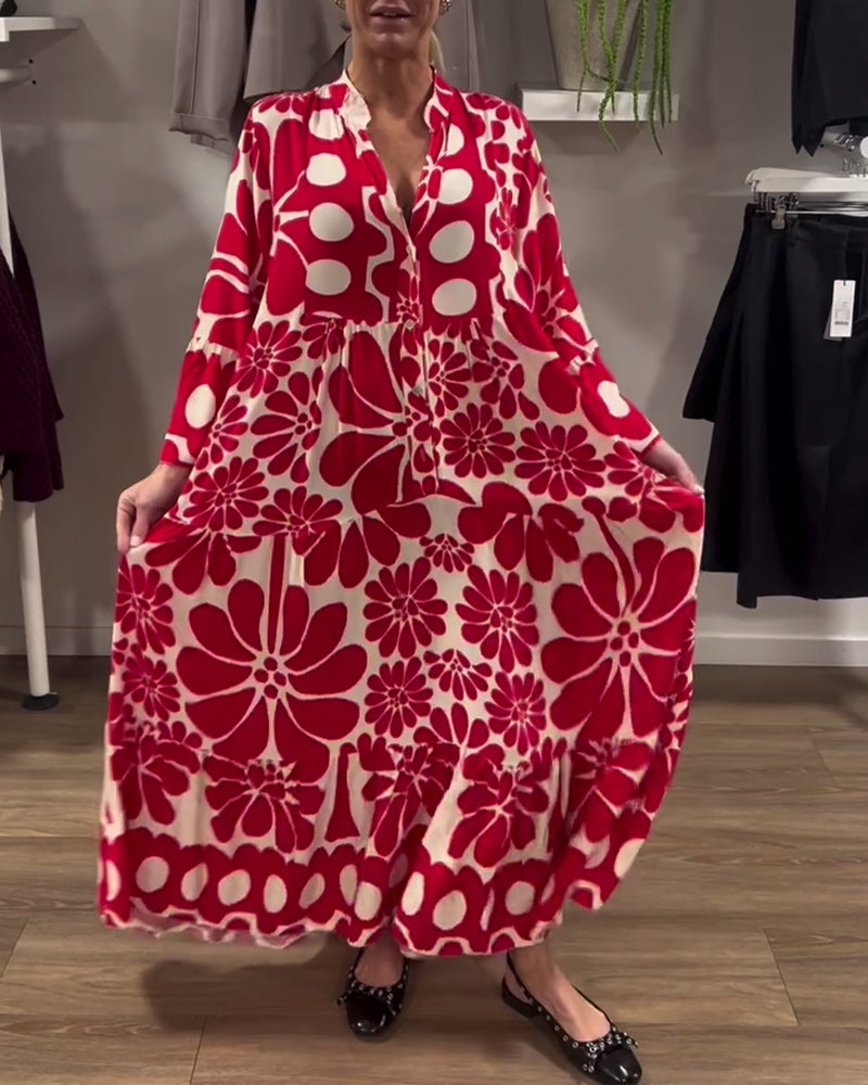 Cora™ | Robe Maxi Imprimée Élégante