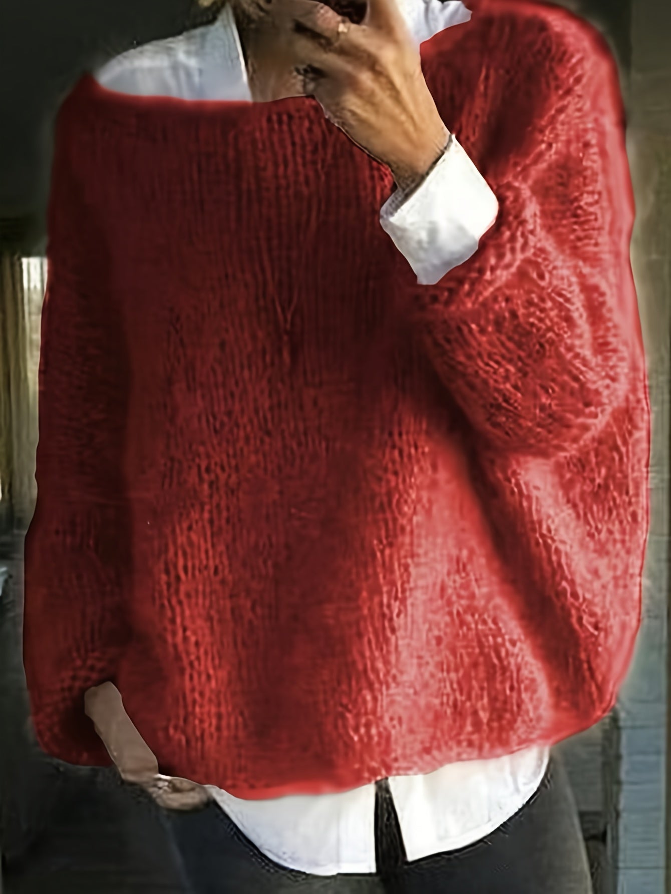 Mia™ | Pull duveteux oversize col bateau