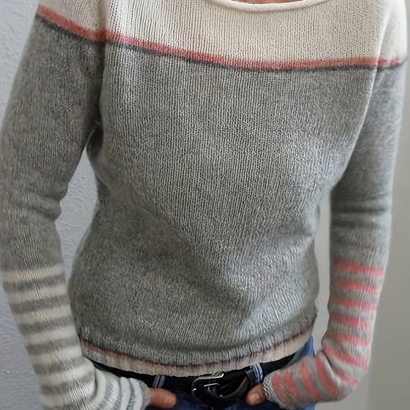 Leila™ | Pull Décontracté à Rayures et Blocs de Couleur