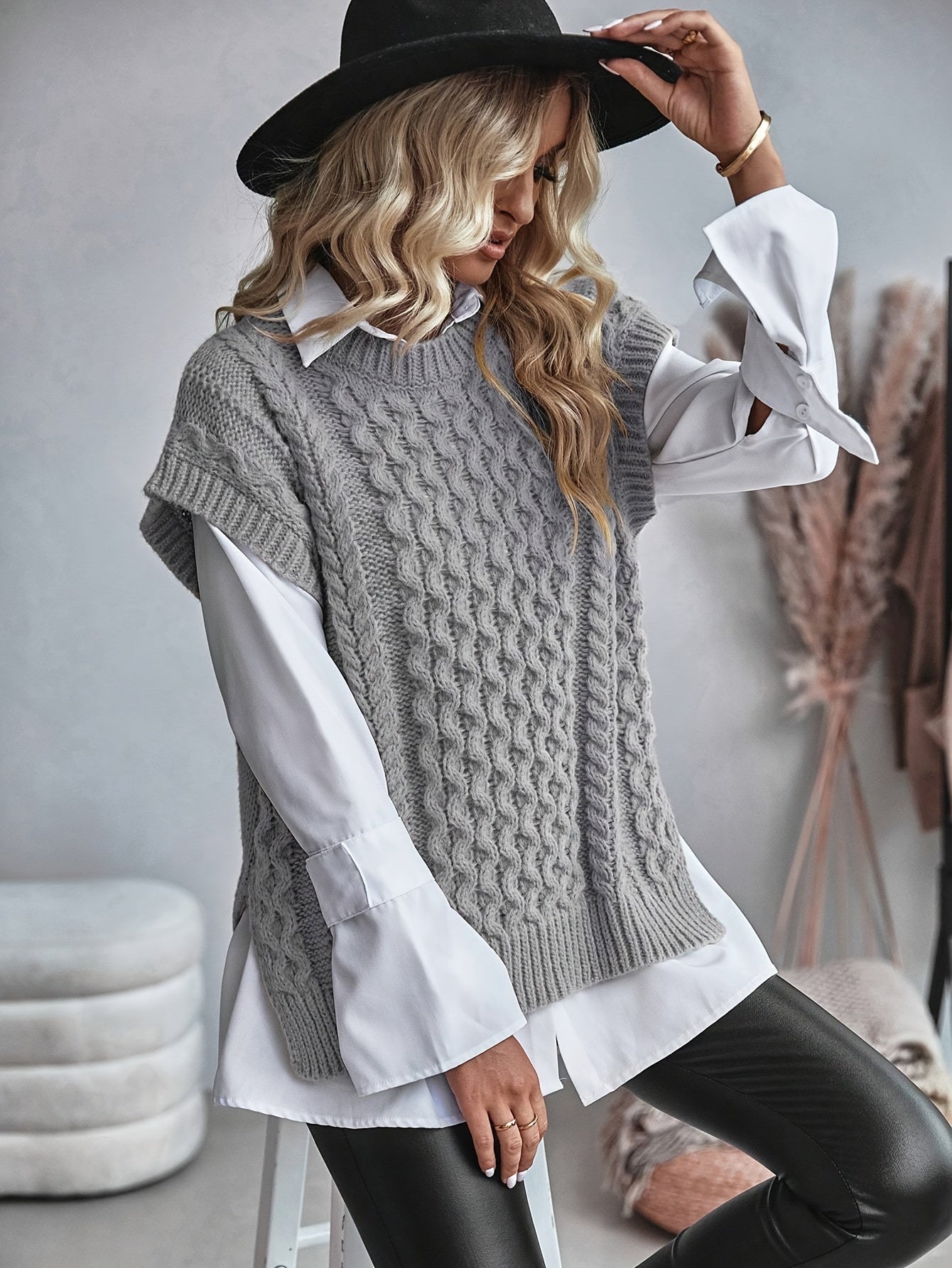 Limona™ | Gilet Tricoté En Maille Épaisse
