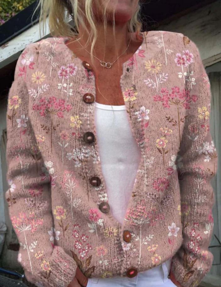 Hebe™ | Gilet Élégant en Coton Floral