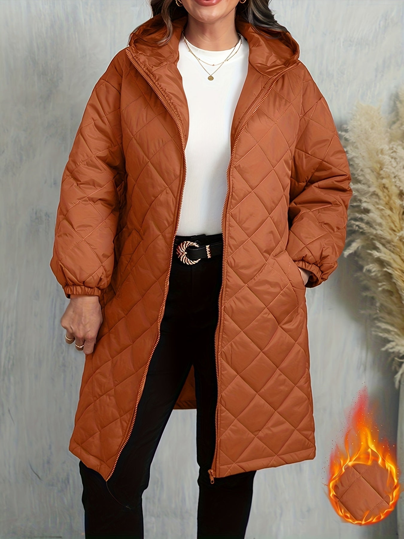 Calista™ | Veste longue matelassée à capuche