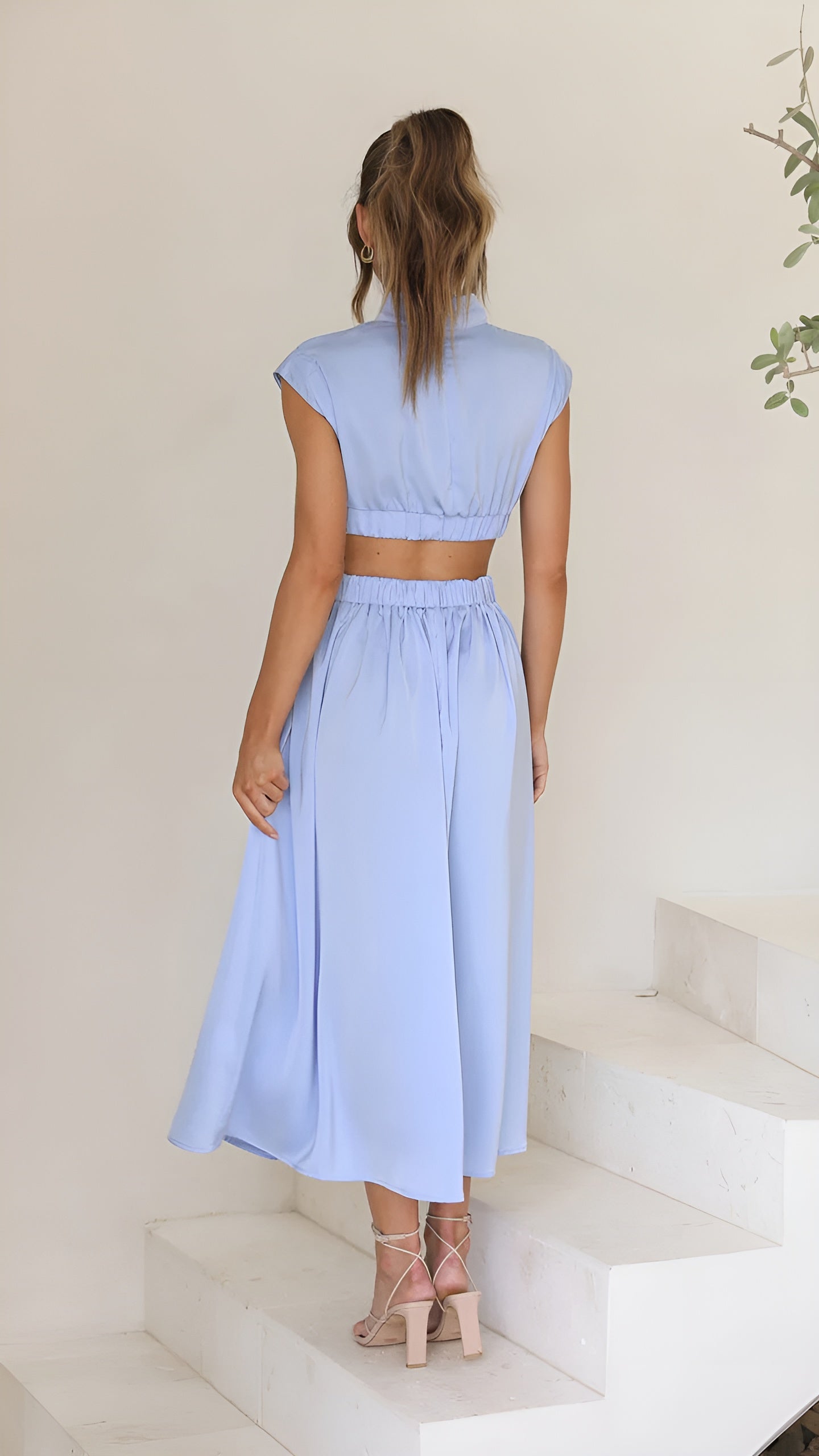 Blaise™ | Robe Longue Élégante en Tissu Fluide