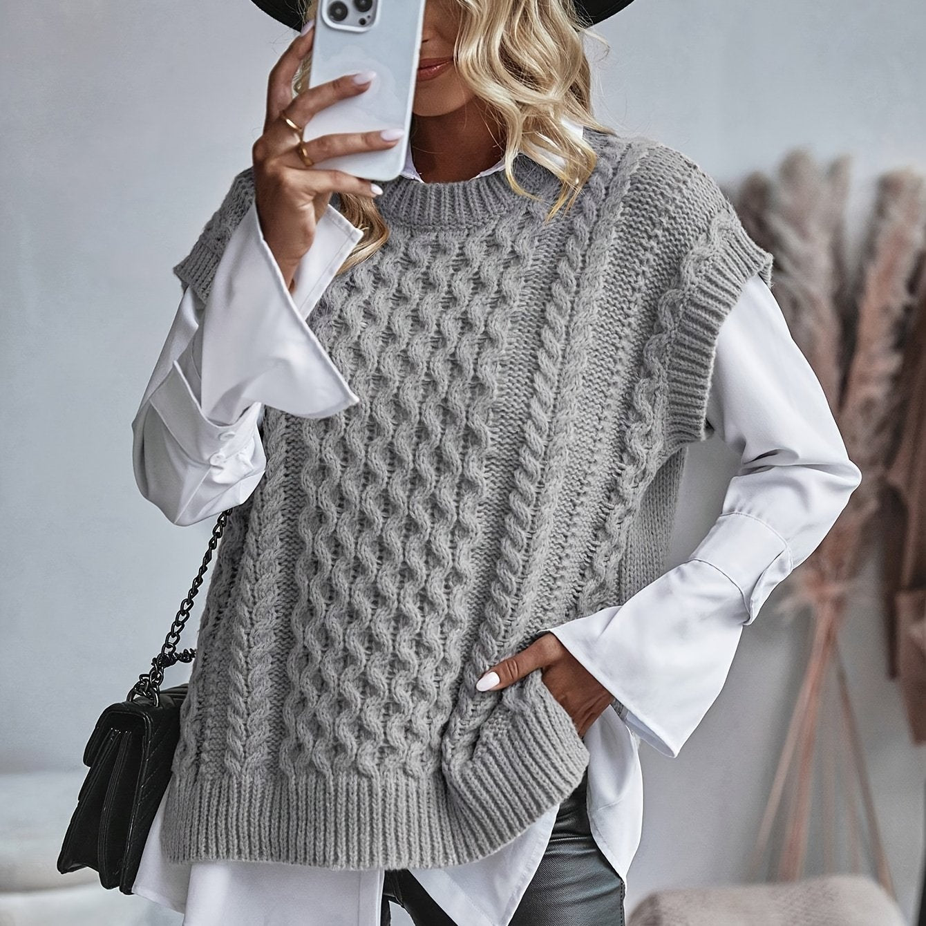 Limona™ | Gilet Tricoté En Maille Épaisse