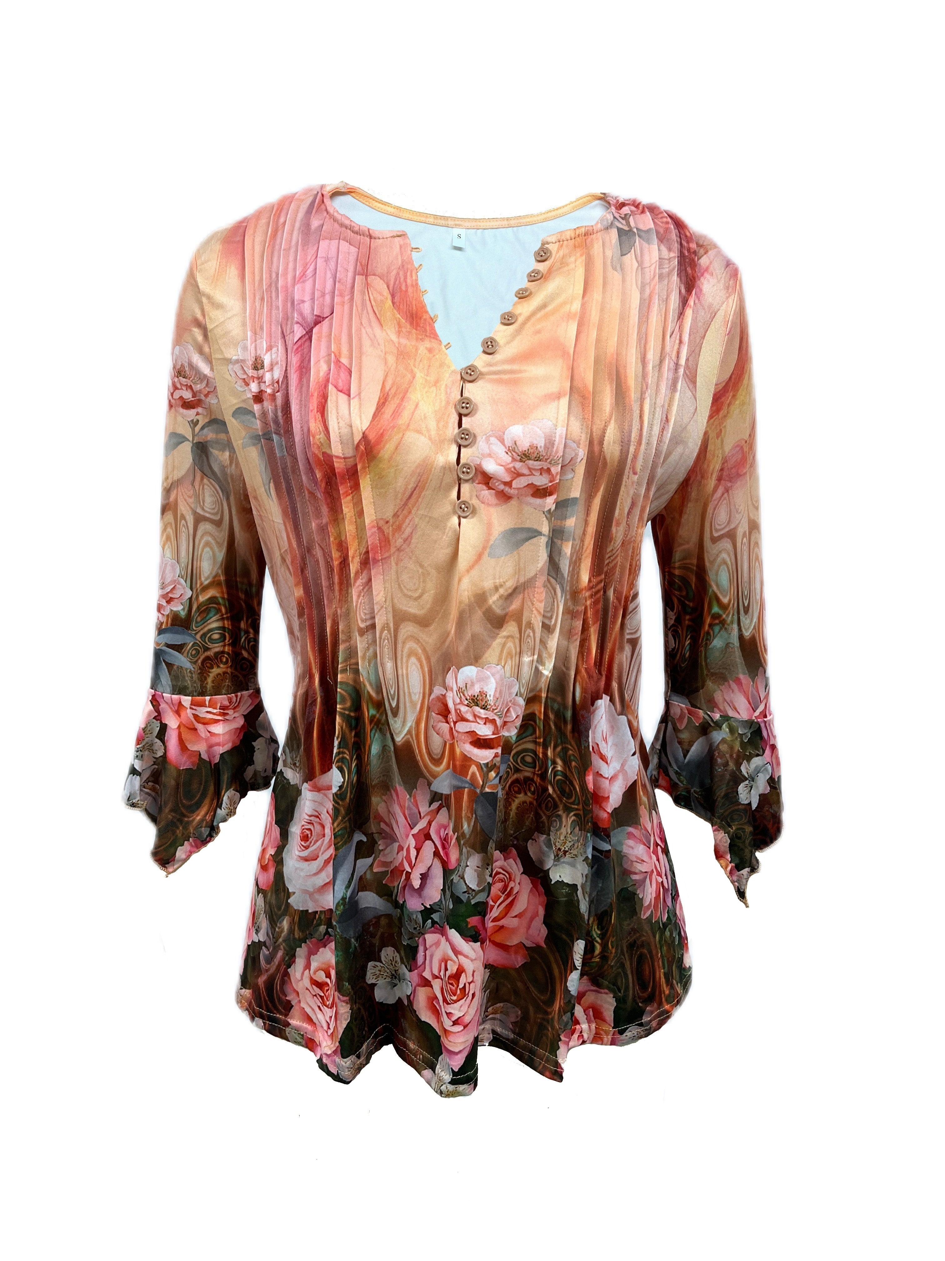 Chloe™ | Blouse Florale Chic à Col V