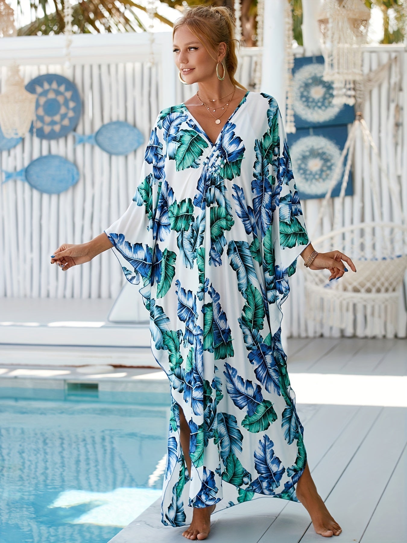 Isla™ | Robe Tropicale Élégante en Coton et Bambou