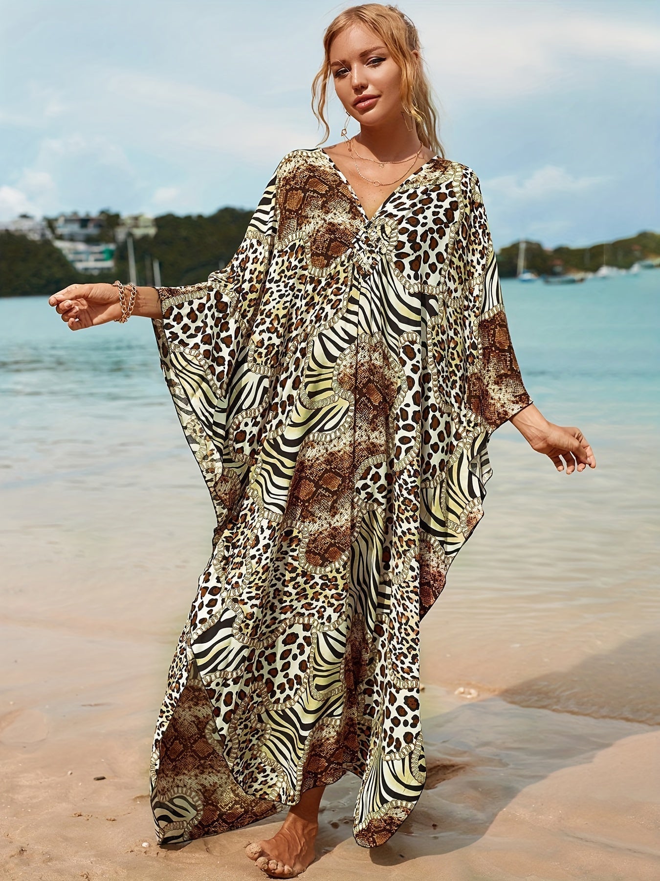 Blair™ | Robe Tropicale Élégante en Coton et Bambou