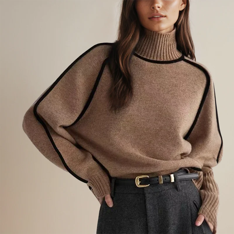 Tima™ | Pull Col Roulé Élégant En laine
