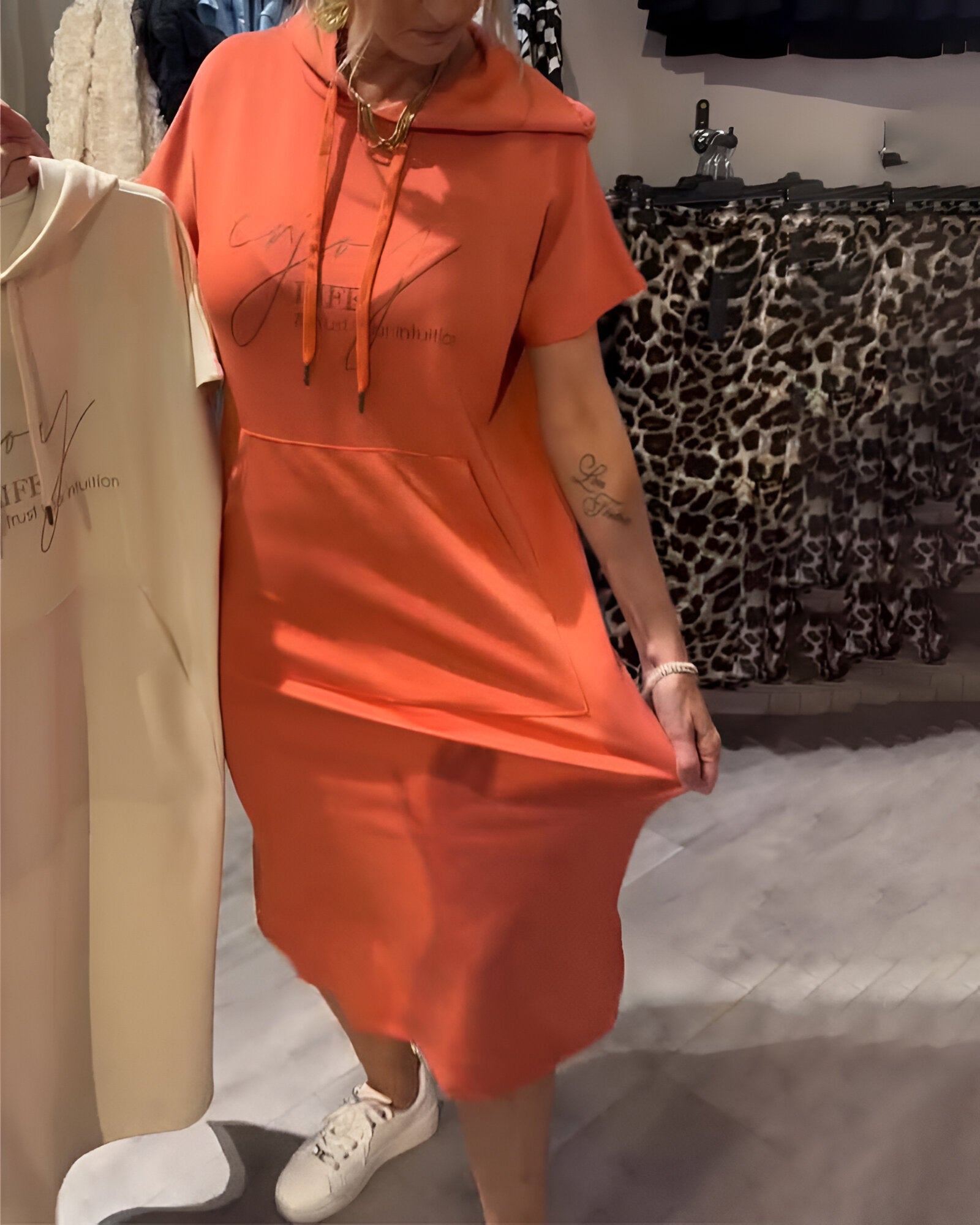 Sakia™ | Robe Sweat à Capuche Décontractée