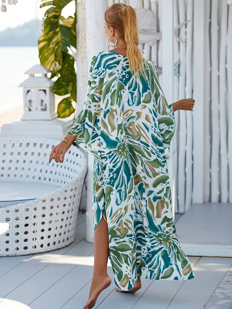 Daria™ | Robe Tropicale Élégante en Coton et Bambou